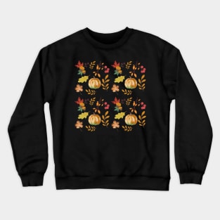 Autumn Pumpkin Leaves Crewneck Sweatshirt